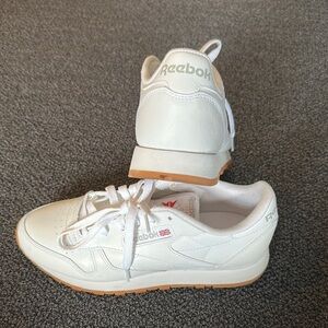 Reebok Classic White and Gum Sneakers NEW